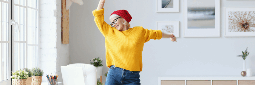 Person dancing around