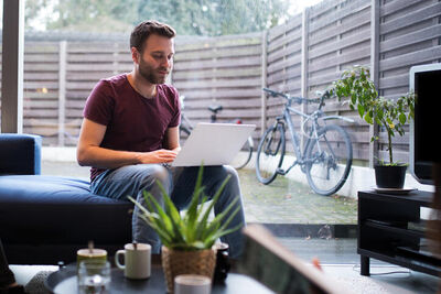 Person on computer